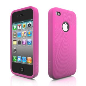 Чехол More Swirling Series Silicone Case Pink for iPhone 4 (AP13-001PNK)